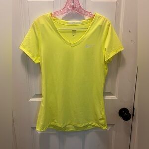 EUC Nike Women’s Dri-Fit Tee - Highlighter Yellow - Sz Large